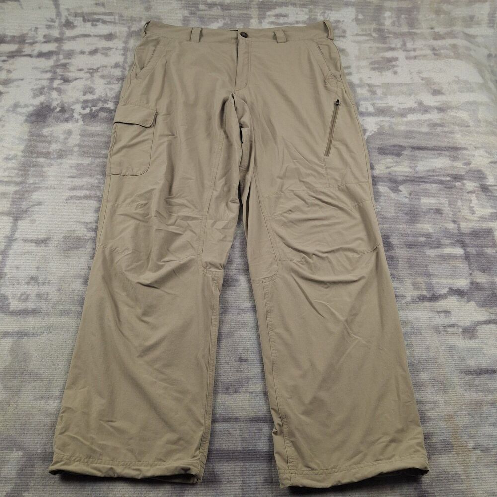Eastern Mountain Sports Men's 36-R Khaki Hiking Cargo Pants EMS Trail Outdoor
